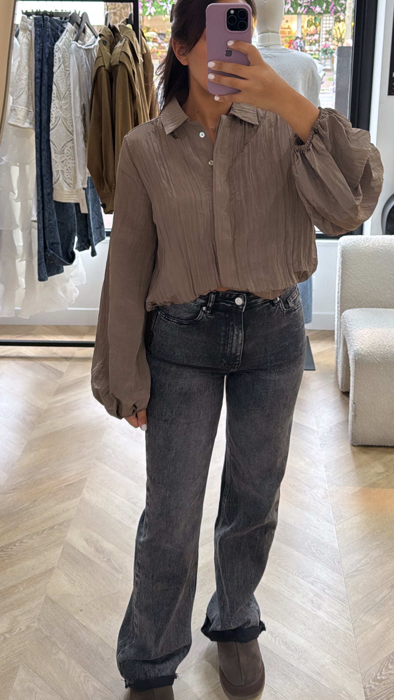 CHEMISIER MARRON