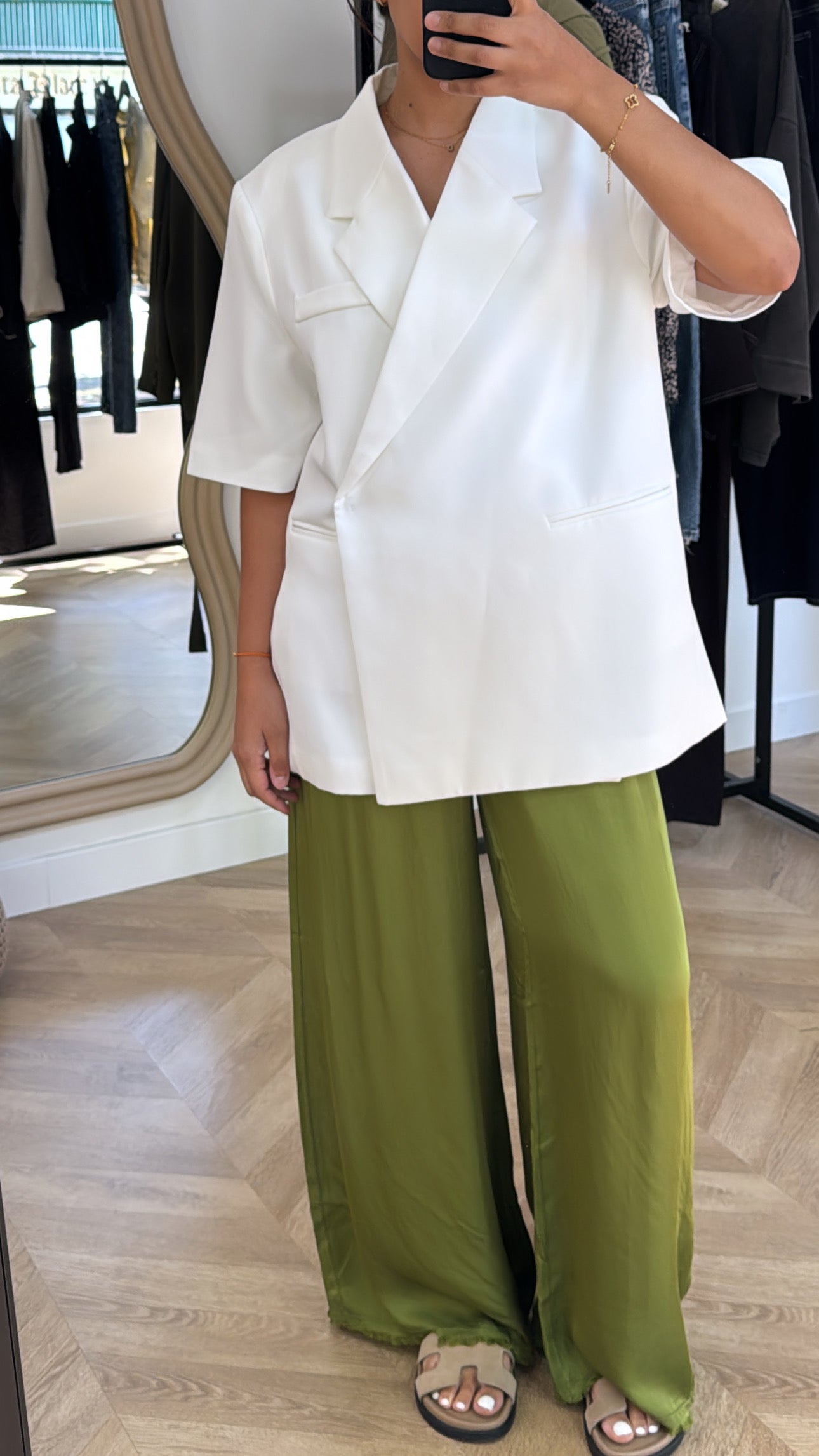 PANTALON SATIN [VERT PISTACHE]