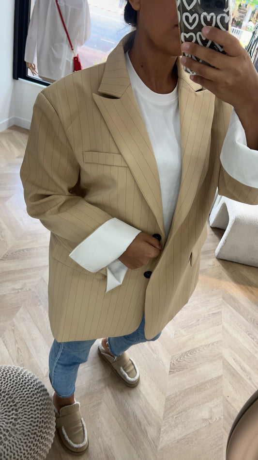 Blazer très oversize beige