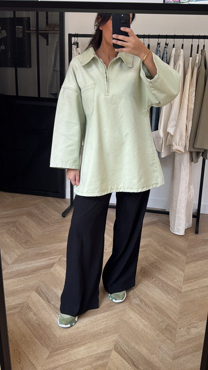 CHEMISE EN JEAN [VERT POMME]