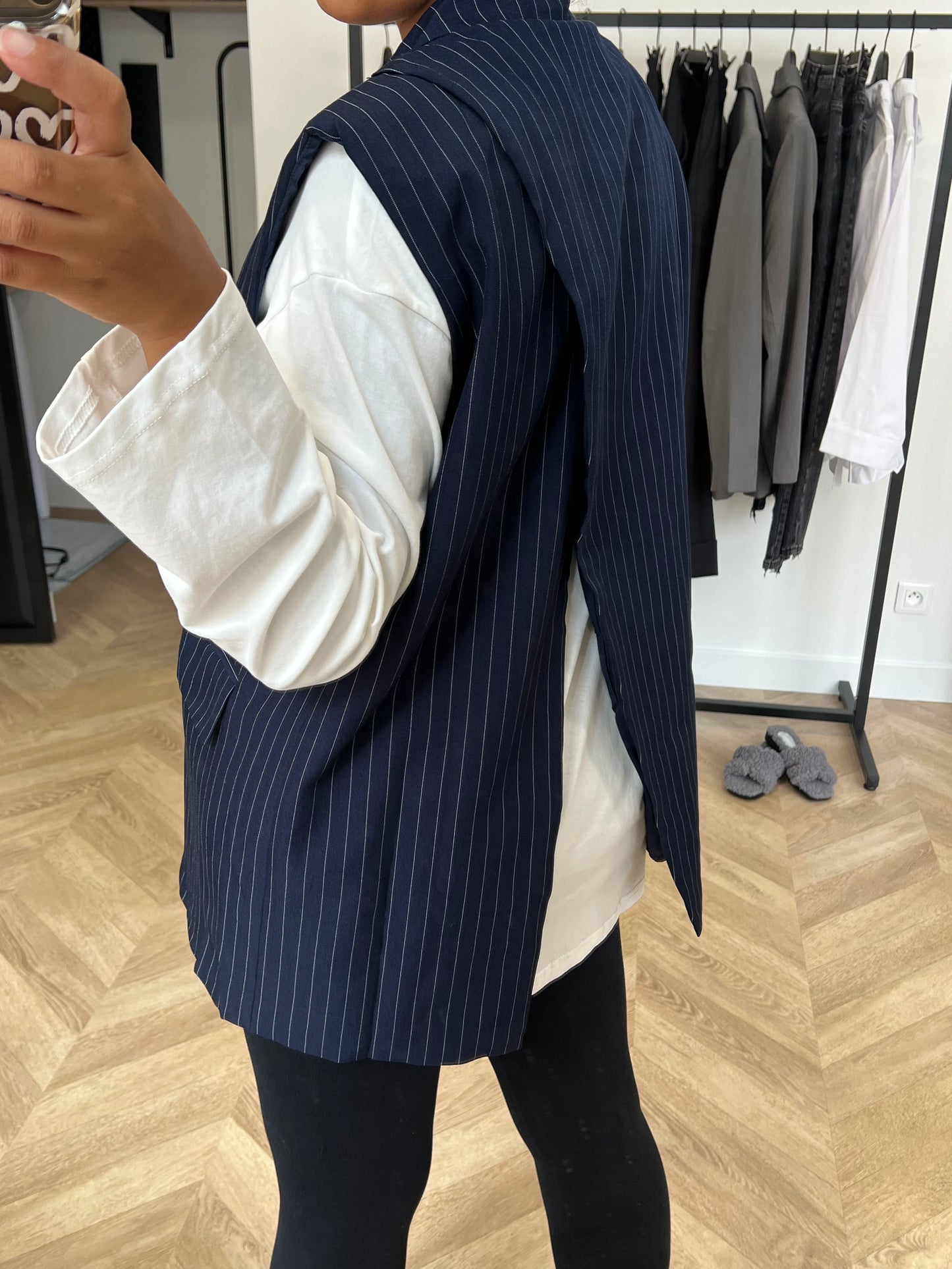 Blazer sans manches oversize