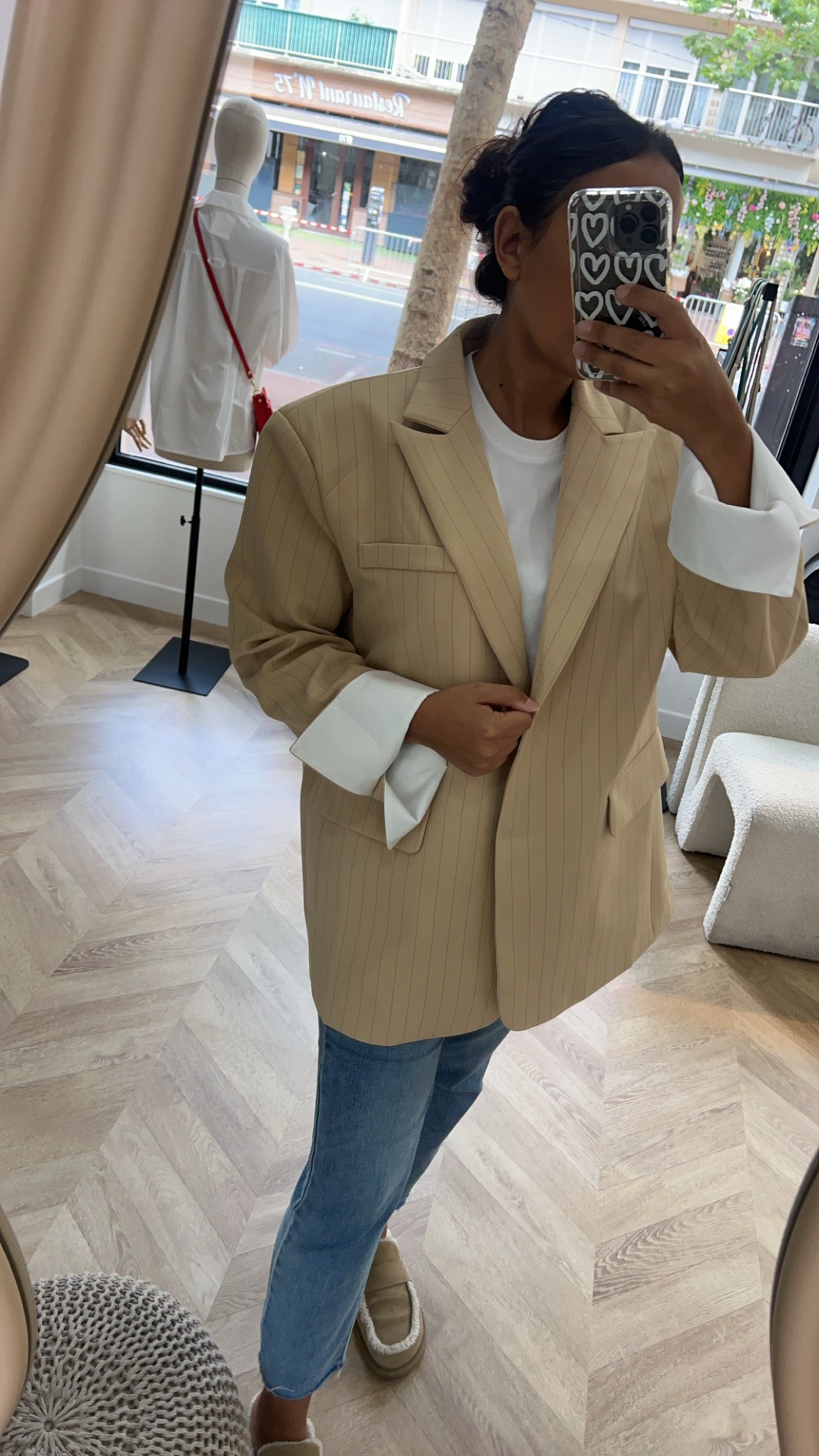 Blazer très oversize beige